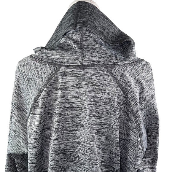 RBX Cowl Neck Sweatshirt 1X Gray Black Soft Stretch Long Sleeves - Picture 6 of 11